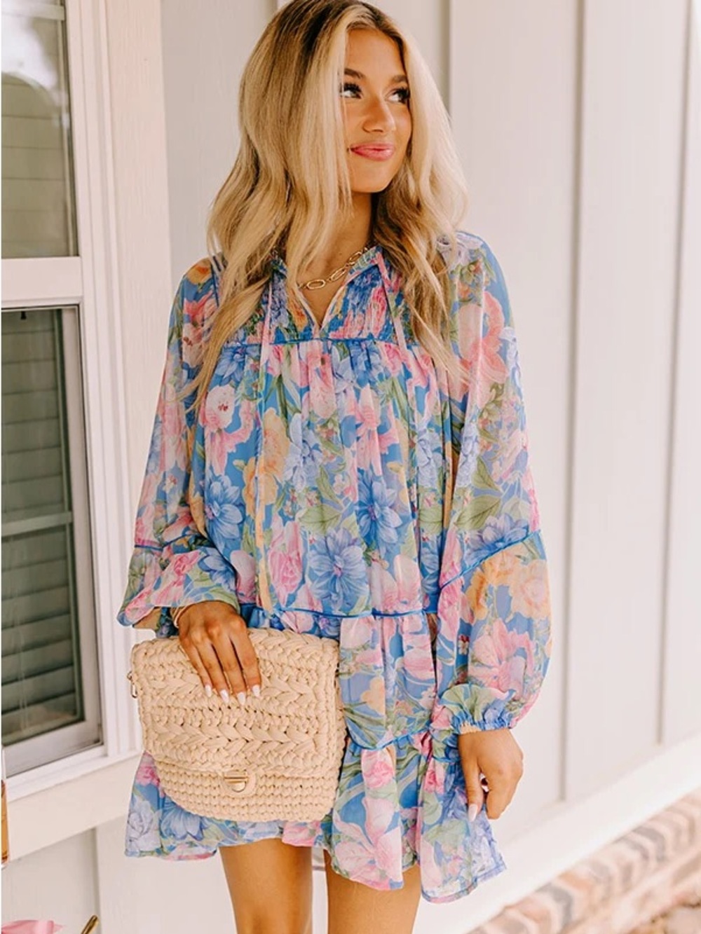 OLIVACEOUS Spring Symphony Floral Mini Dress - Picture 7 of 10